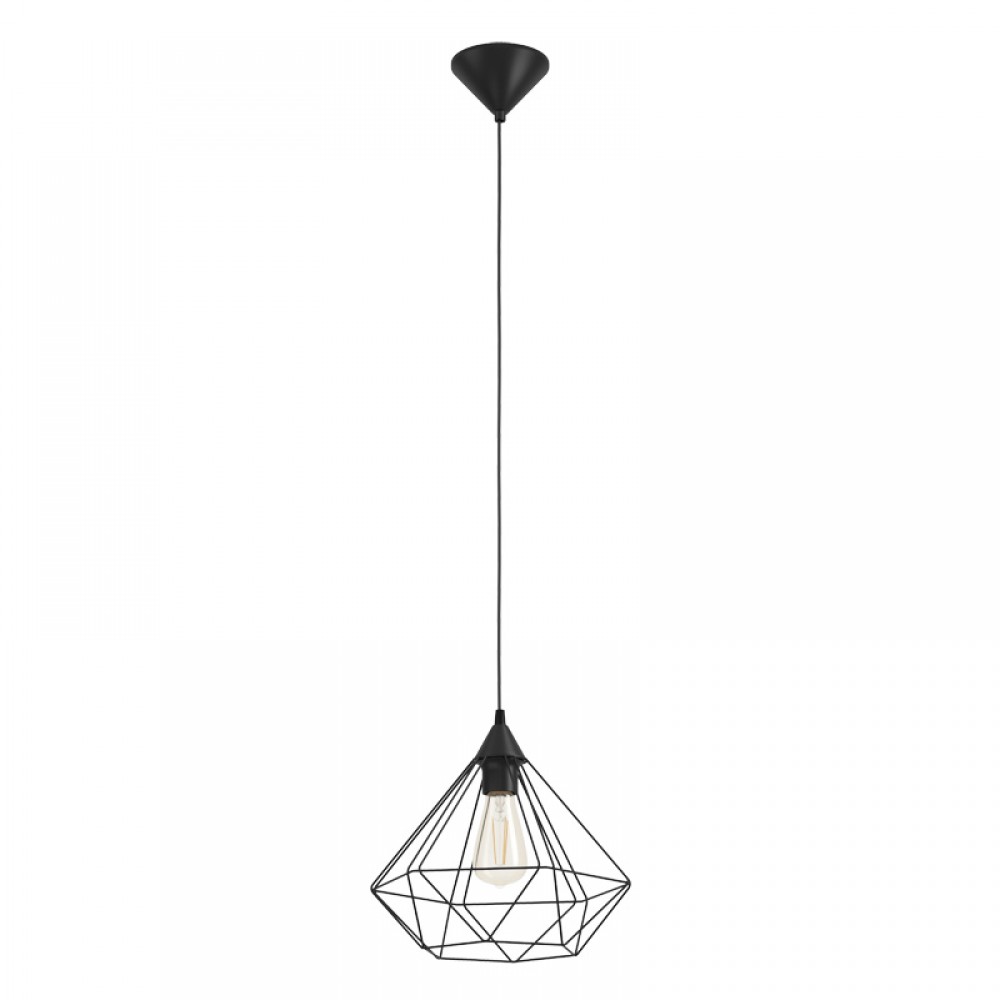 Eglo, Eglo Colgante Vintage Tarbes Grande Negro 94188