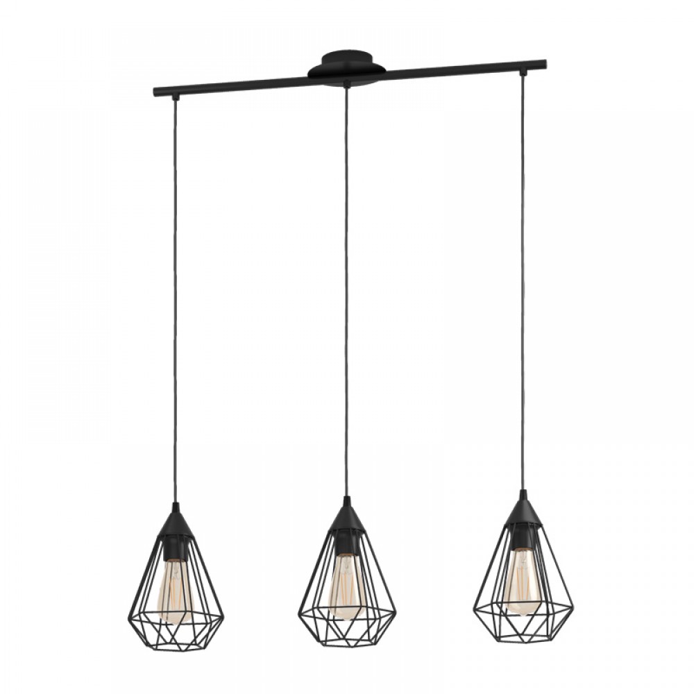 Eglo, Eglo Lampara Vintage Tarbes Lineal Negro 94189