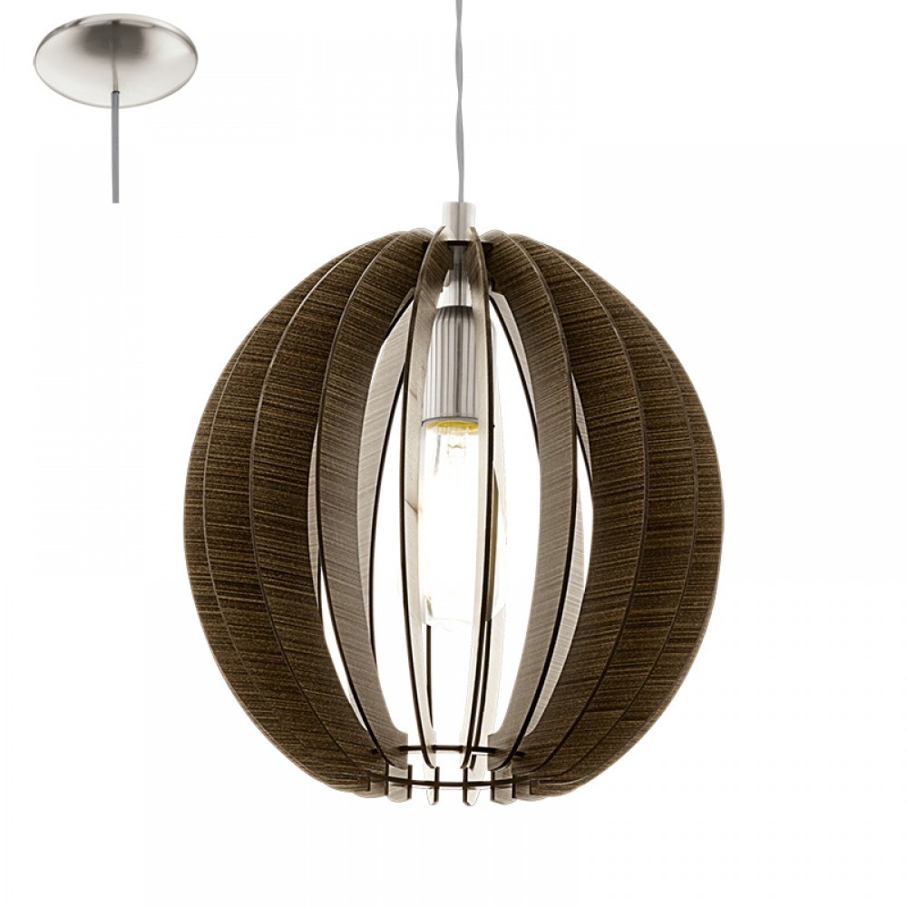 Eglo, Eglo Colgante Madera Cossano E27 1 Luz 94635