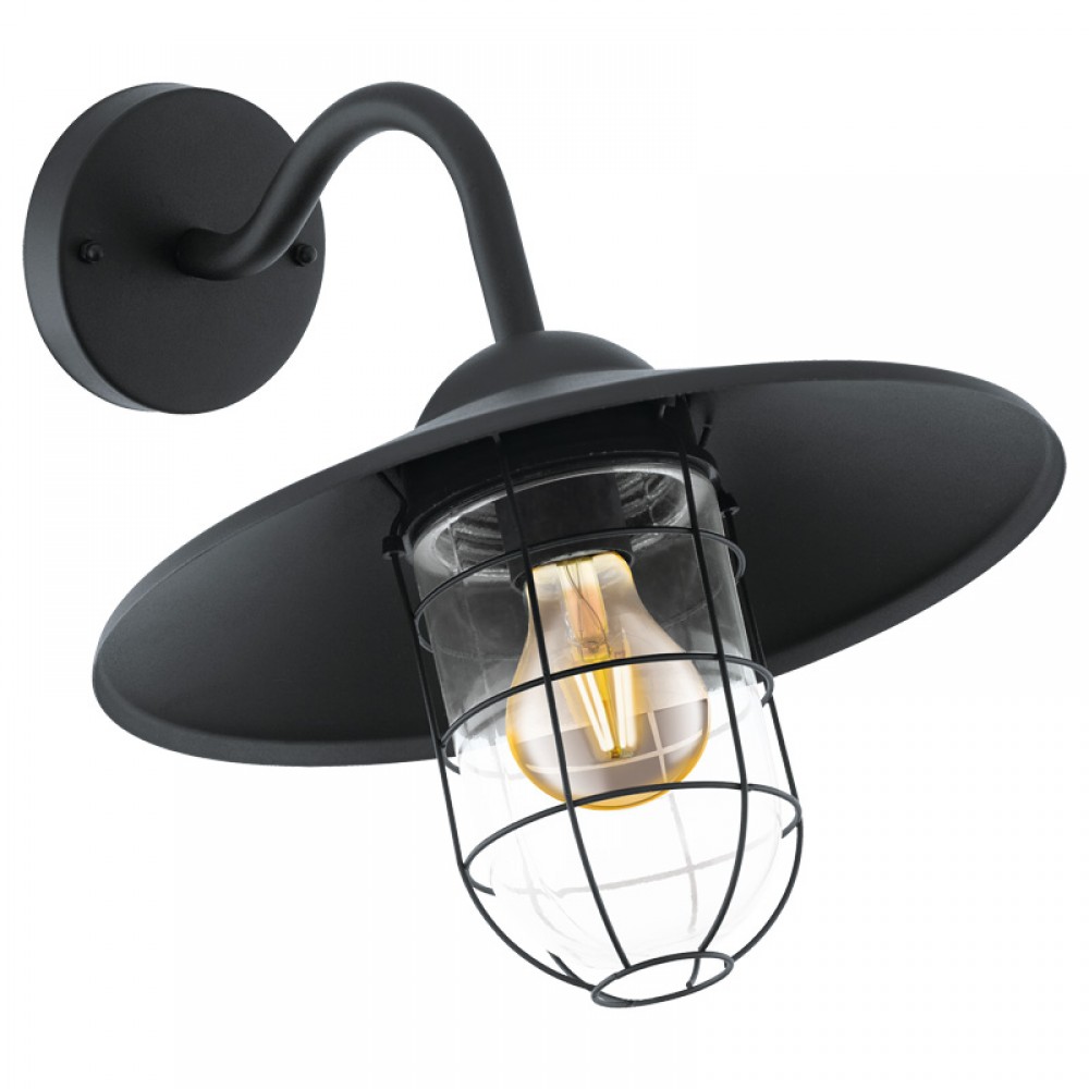 Eglo, Eglo Aplique Exterior Negro Melgoa 94792