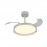 Mantra Ventilador LED Pequeño - Blanco - Transparente Glass Fan Blanco 9527
