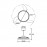 Mantra Ventilador LED Pequeño - Blanco - Transparente Glass Fan Blanco 9527