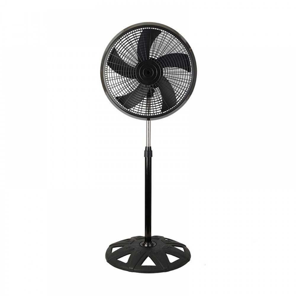 Fabrilamp, Ventilador Agudo De Pie Negro 50Ø 65w 5 Aspas Oscilante Y Rotatorio 210441009