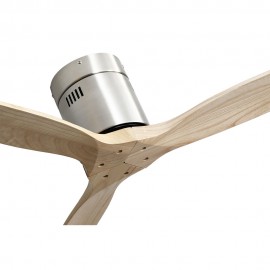 Fabrilamp, Ventilador Aguilon DC Niquel 132Ø 3 Aspas Haya, Mando y Temporizador 128290342