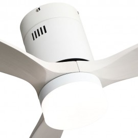 Fabrilamp, Ventilador Aguilon DC Blanco 132Ø 18w 3 Aspas Blancas, Mando y Temporizador 128291301