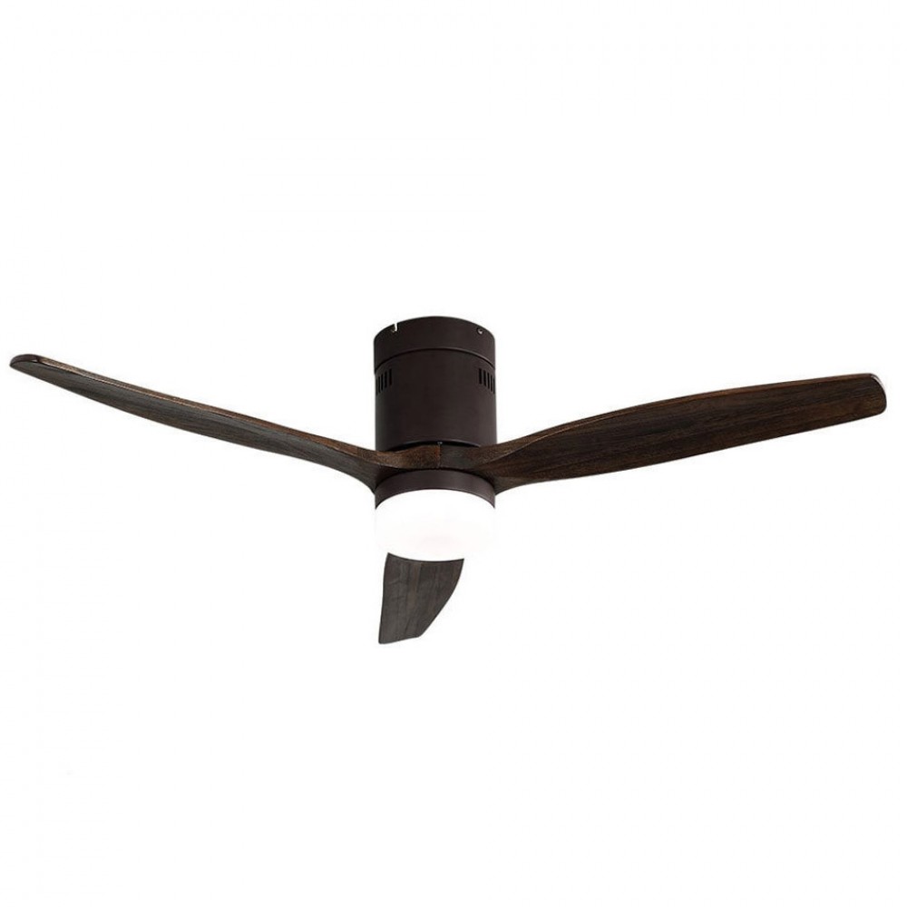 Fabrilamp, Ventilador Aguilon DC Marron 132Ø 18w 3 Aspas Roble, Mando y Temporizador 128291302