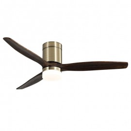 Ventilador Aguilon DC Cuero 132Ø 18w 3 Aspas Roble, Mando y Temporizador 128291364