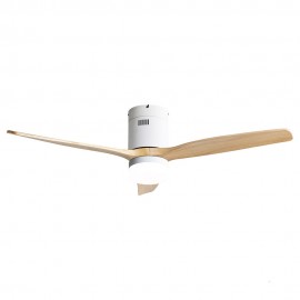 Fabrilamp, Ventilador Aguilon DC Blanco-Haya 132Ø 18W 3 Aspas Mando Memoria Y Temporizador 128291368