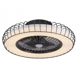 Fabrilamp, Ventilador Albonez DC Negro 53Ø 72w Mando Memoria Dimable y Temporizador 182691509