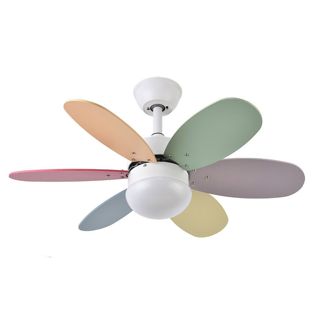 Fabrilamp, Ventilador Alves DC Blanco 85Ø 2xE27 6 Aspas Paltel-intenso Mando y Temporizador 175791637