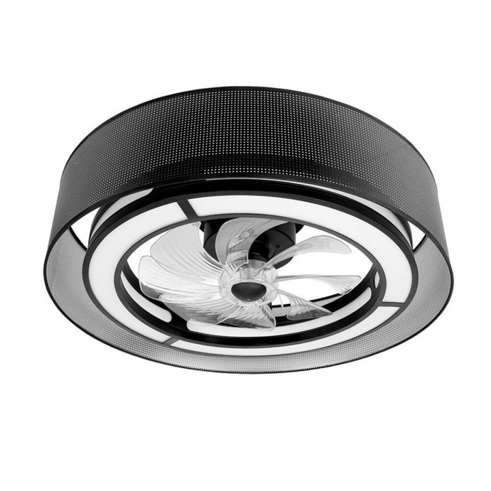 Fabrilamp, Ventilador Anastasia DC Negro-Plata 60Ø 58W 8 Aspas Mando Memoria Y Temporizador 190191509