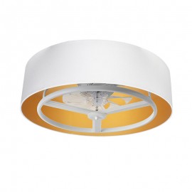Ventilador AnusKa DC Blanco-Oro 70Ø 60W 8 Aspas Mando Regulable Memoria Y Temporizador 188691701