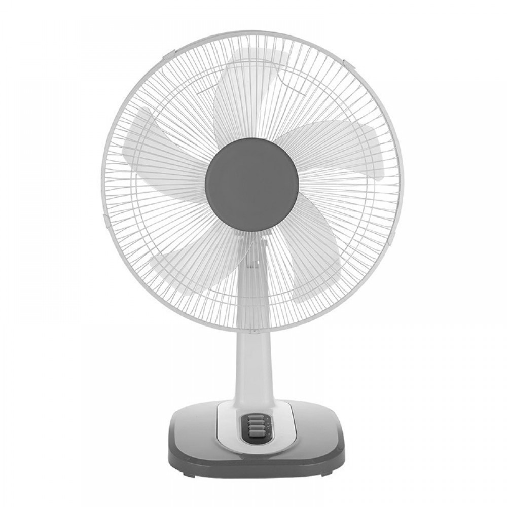 Fabrilamp, Ventilador Arroyo Sobremesa Grande Blanco-gris43Ø 45w 5 Aspas Oscilante Y Rotatorio 210871028