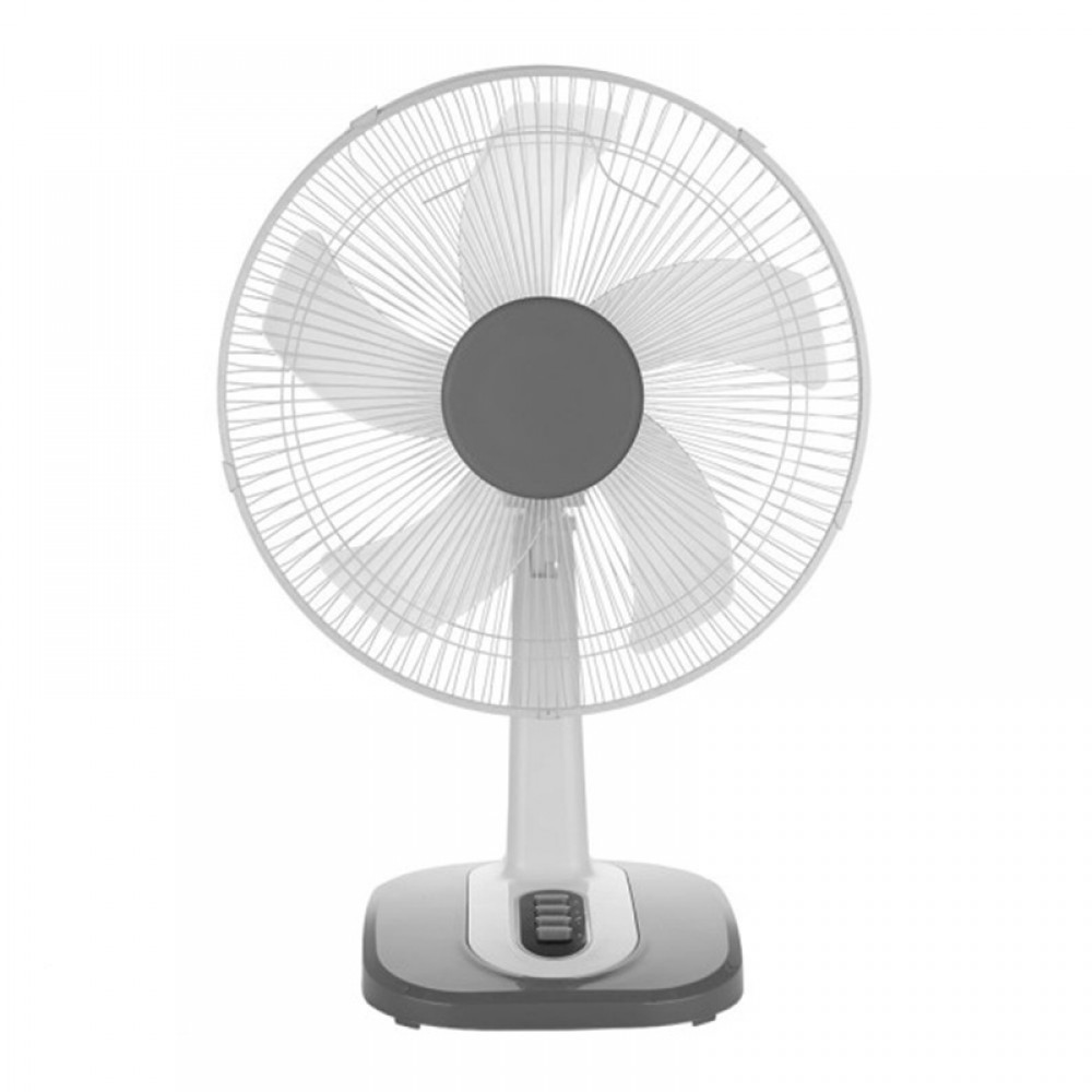Fabrilamp, Ventilador Arroyo Sobremesa Pequeño Blanco-gris 34Ø 40w 5 Aspas Oscilante Y Rotatorio 210871128