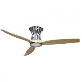 Ventilador Baltir DC Niquel-Haya 132Ø 18w 3aspas Mando Regulable Memoria Y Temporizador 211891342
