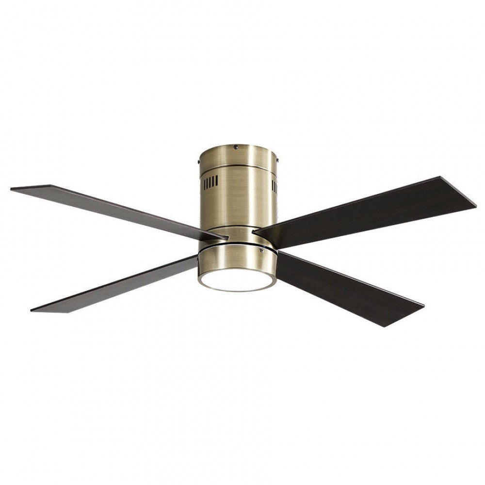 Fabrilamp, Ventilador Barine Cuero 122Ø 18w 4 Aspas Roble-cerezo, Mando y Temporizador 128391436