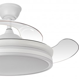 Fabrilamp, Ventilador Bayomo DC Blanco Plegable 108Ø 72w Mando Memoria y temporizador 142591401