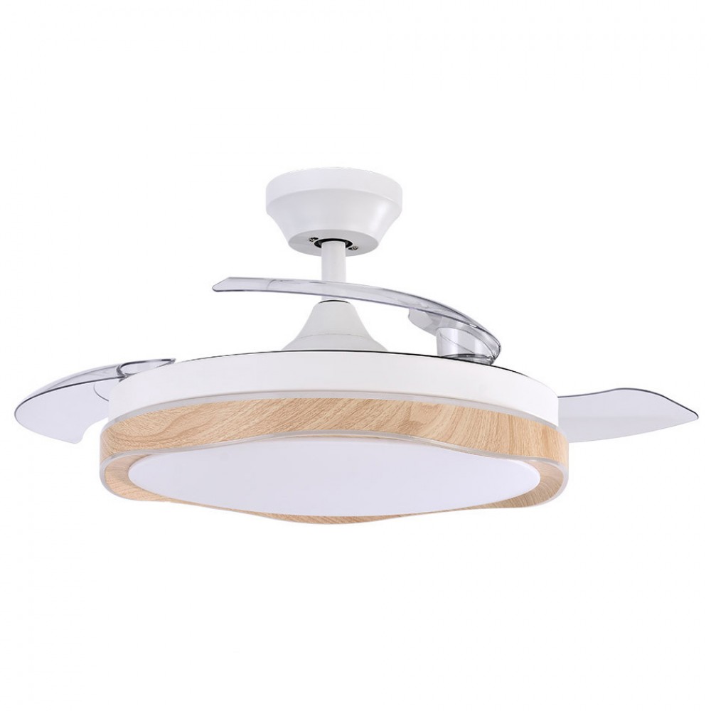 Fabrilamp, Ventilador Blondi DC Blanco-Haya Plegable 107Ø 72w 3aspas Mando Memoria Y Temporizador 208791368