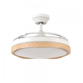 Fabrilamp, Ventilador Blondi DC Blanco-Haya Plegable 107Ø 72w 3aspas Mando Memoria Y Temporizador 208791368