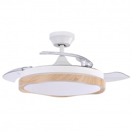 Ventilador Blondi DC Blanco-Haya Plegable 107Ø 72w 3aspas Mando Memoria Y Temporizador 208791368