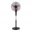 Ventilador Borlon De Pie Negro-Burdeos 43Ø 55w 5X2aspas Orientable Mando y Temporizador 213941030