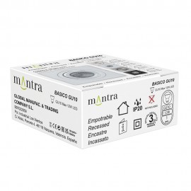 Mantra, Mantra Empotrable BASICO Cuadrado Gu10 C0002