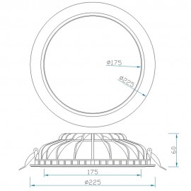 Mantra, Mantra Downlight CABRERA Led 24W - 3000K C0043