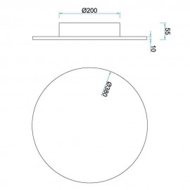 Mantra, Mantra Aplique-Plafon BORA BORA Led Redondo Blanco 30W C0125