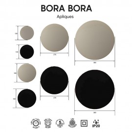 Mantra, Mantra Aplique LED Bora Bora Negro Mate C0132