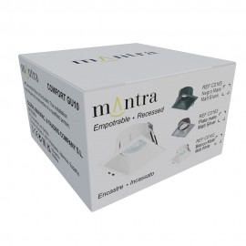 Mantra, Mantra Empotrable COMFORT GU10 Cuadrado Negro C0165