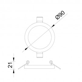 Mantra, Mantra Downlight SAONA Led Redondo 6W 3000K C0184