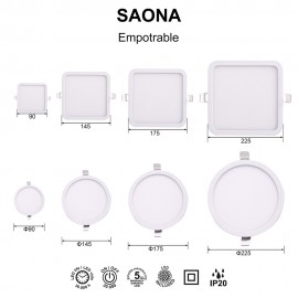 Mantra, Mantra Downlight SAONA Led Redondo 6W 3000K C0184