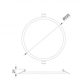 Mantra, Mantra Downlight SAONA Led Redondo 24W 3000K C0187