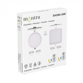 Mantra, Mantra Downlight SAONA Led Redondo 24W 3000K C0187