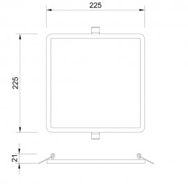 Mantra, Mantra Downlight SAONA Led Square 24W 4000K C0193
