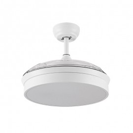 Fabrilamp, Ventilador Cala DC Plegable 109Ø Blanco 72w Mando, Memoria y Temporizador 158991401
