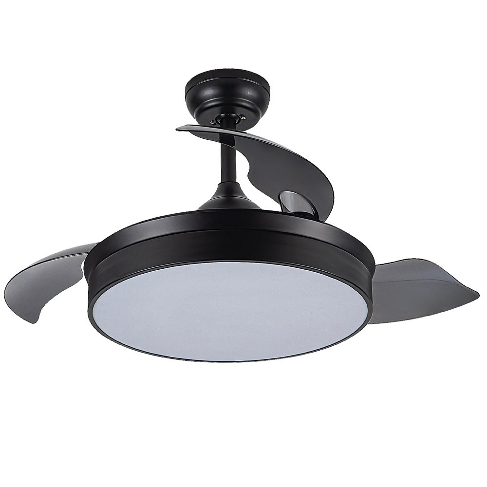 Fabrilamp, Ventilador Cala DC Plegable 109Ø Negro 72w Mando, Memoria y Temporizador 158991402
