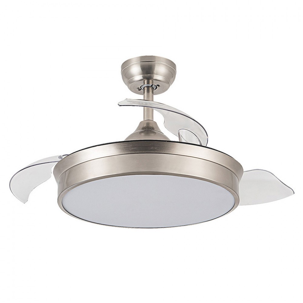 Fabrilamp, Ventilador Cala DC Plegable 109Ø Niquel 72w Mando, Memoria y Temporizador 158991403