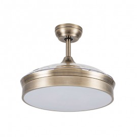Fabrilamp, Ventilador Cala DC Cuero Plegable 109Ø 72w 3Aspas Mando Memoria y Temporizador 158991414