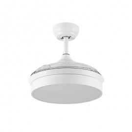 Fabrilamp, Ventilador Mini Cala DC Blanco Plegable 91Ø 48w Mando Memoria y Temporizador 158999001