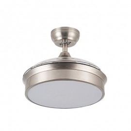 Fabrilamp, Ventilador Mini Cala DC Niquel Plegable 91Ø 48w Mando Memoria y Temporizador 158999003