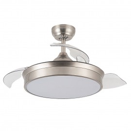 Ventilador Mini Cala DC Niquel Plegable 91Ø 48w Mando Memoria y Temporizador 158999003