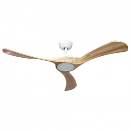 Fabrilamp, Ventilador Castelo DC Blanco-Haya 132Ø 18w 3aspas Mando Regulable Memoria Y Temporizador 212091368
