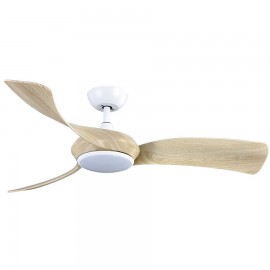 Ventilador Cerdeña DC Blanco-Haya 132Ø 30w 3Aspas Mando Regulable Memoria y Temporizador 208291368