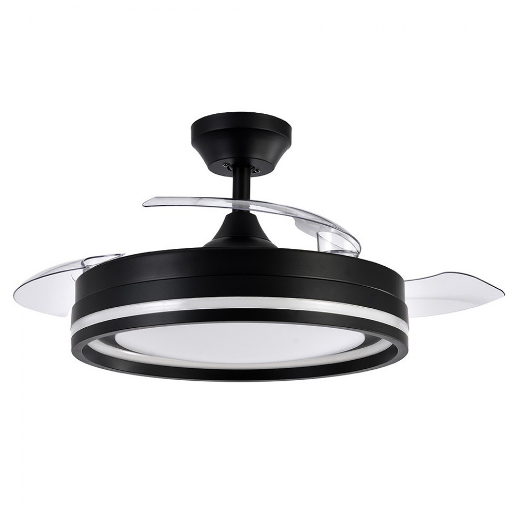 Fabrilamp, Ventilador Cerrato Dc Negro Plegable 107Ø 72w 3aspas Mando Memoria Y Temporizador 208691309