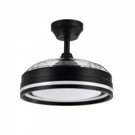 Fabrilamp, Ventilador Cerrato Dc Negro Plegable 107Ø 72w 3aspas Mando Memoria Y Temporizador 208691309