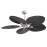 Ventilador Chaw DC Niquel-negro 132Ø 24w 5 Aspas Mando Memoria y temporizador 173291534