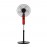 Ventilador Circus Rojo-Negro De Pie 43Ø 45w 5Aspas Oscilante Mando y Temporizador 207541007