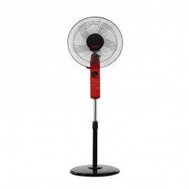 Ventilador Circus Rojo-Negro De Pie 43Ø 45w 5Aspas Oscilante Mando y Temporizador 207541007