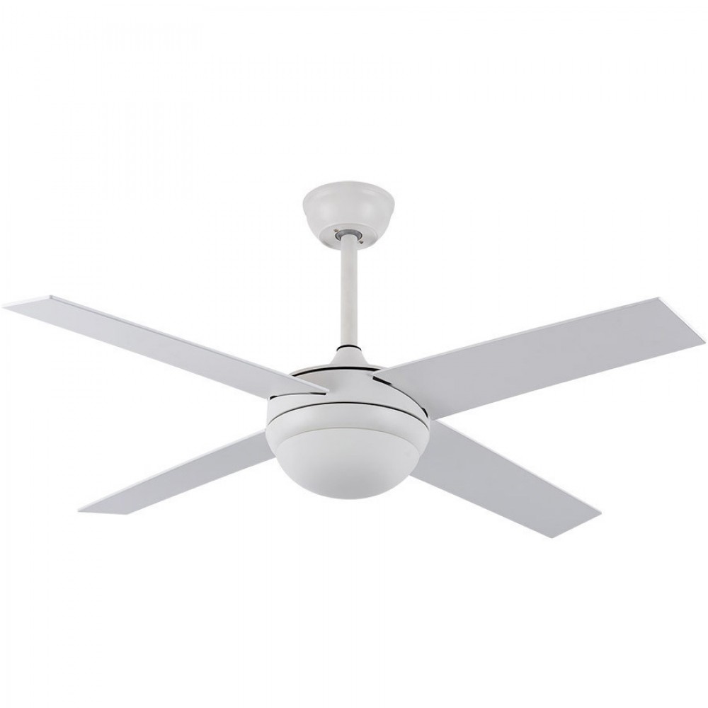 Fabrilamp, Ventilador Ciro DC Blanco 116Ø 2xe27 4Aspas Blanco-Haya Mando y Temporizador 159092401